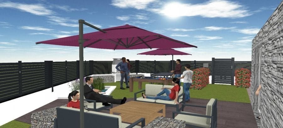 Étude 3D — aménagement terrasse — Chantier Clean Rénov Express